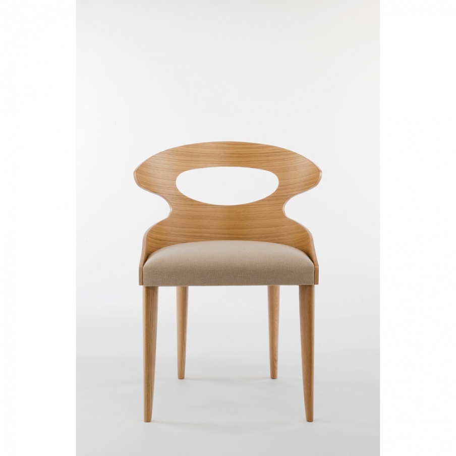 Chair with frame in natural wood Paddle, Past ... 