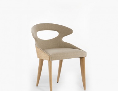 Chair with frame in natural wood Paddle, Past ... 