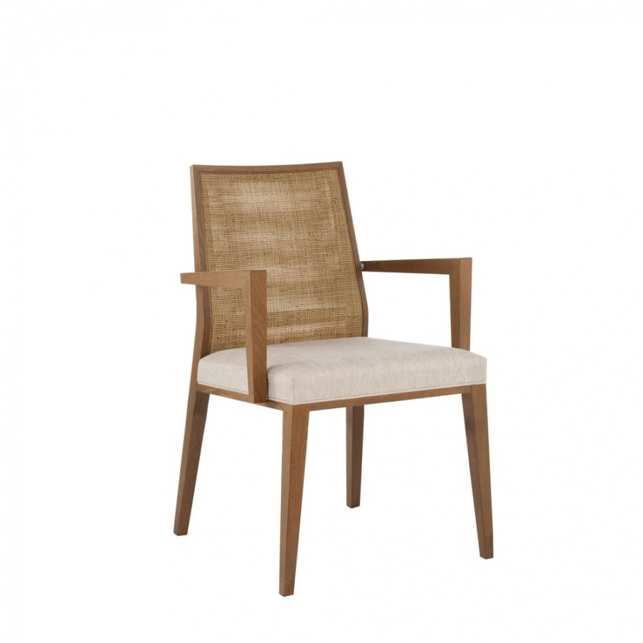 Chair with frame in natural wood Queen, Past ... 