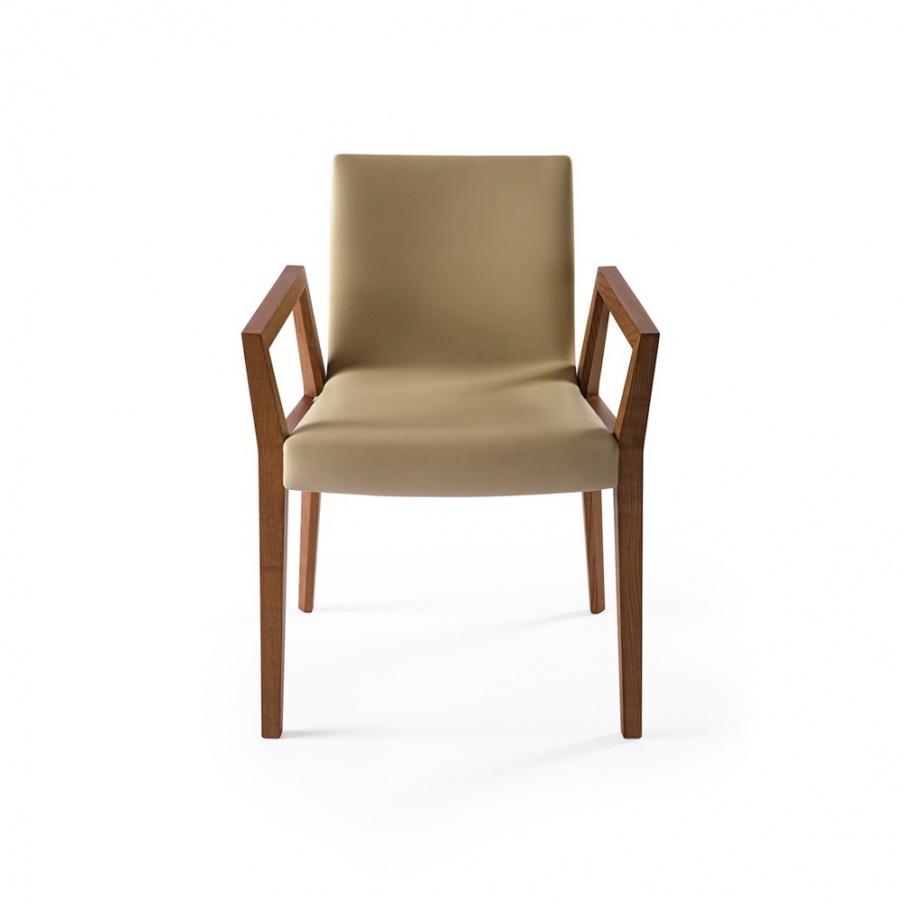 Chair with frame in natural wood Stick, Past ... 