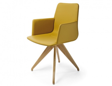 Chair with frame in natural wood Torso, Past ... 