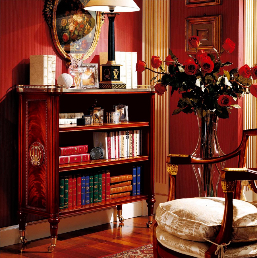 The bookcase is made of solid wood, Armando Rho