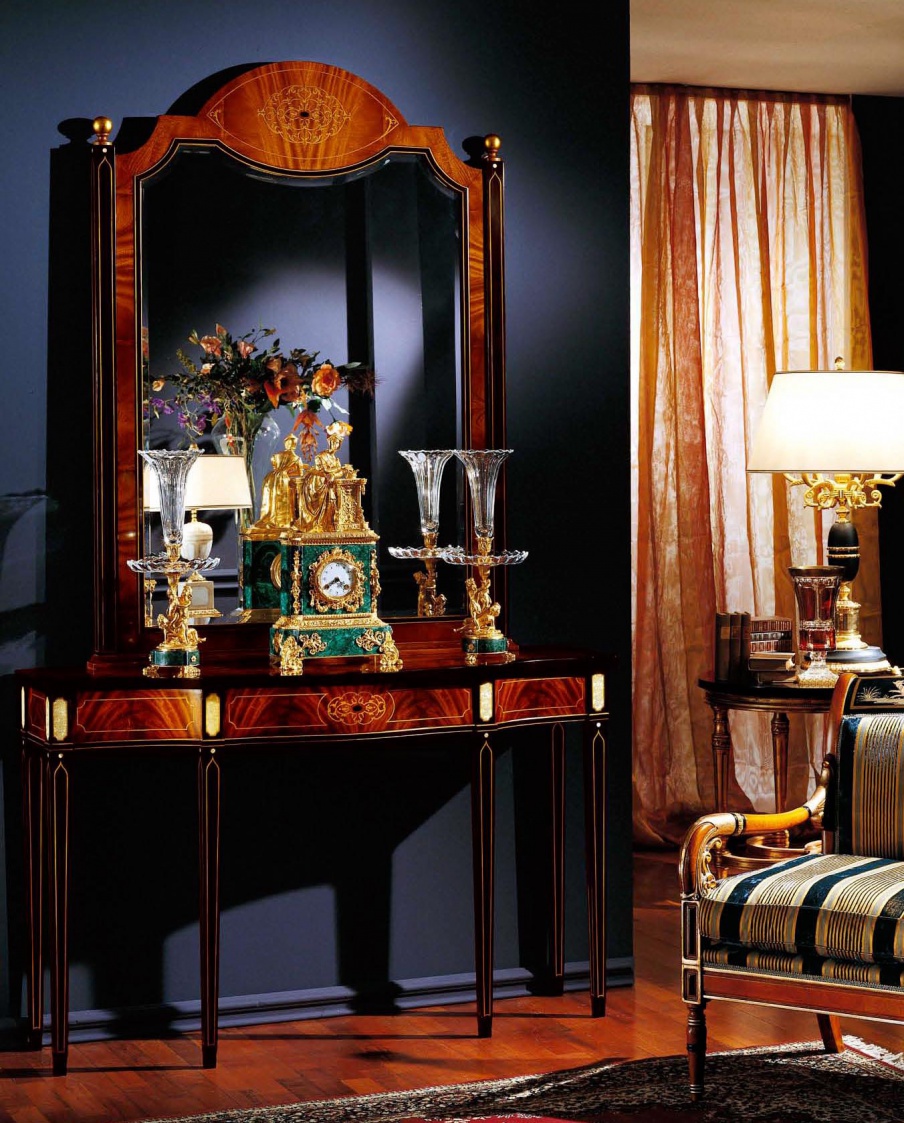 Console with mirror solid wood, Armando Rho