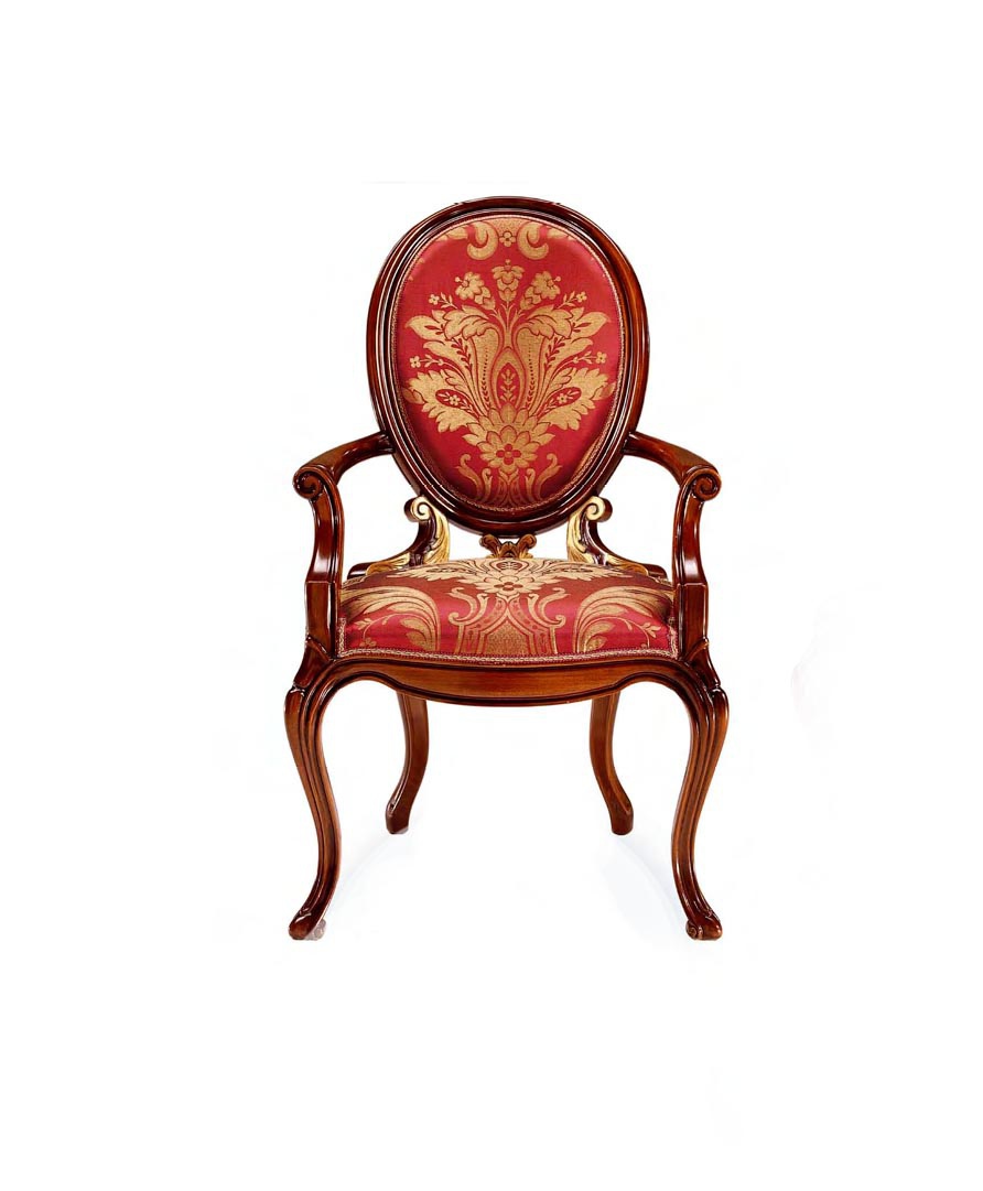 Chair with armrests upholstered, Armando Rho