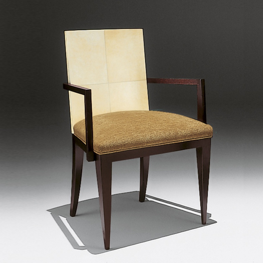 Chair with frame in natural wood Scacchi, Tura
