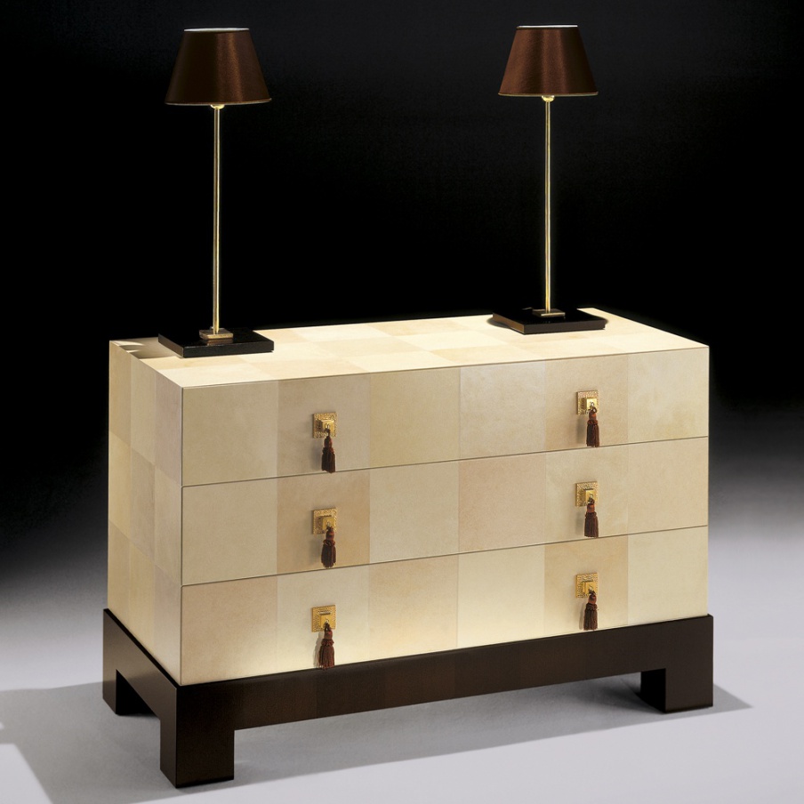 A chest of drawers made from natural wood, Tura