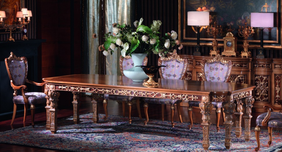 Dining table made of solid wood, Armando Rho