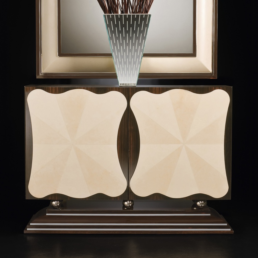 Sideboard with frame in natural wood 1930S, Tura 