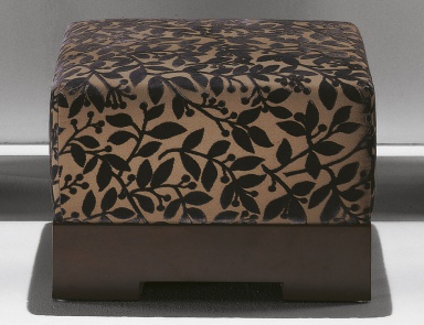 Pouf with frame in natural wood, Tura