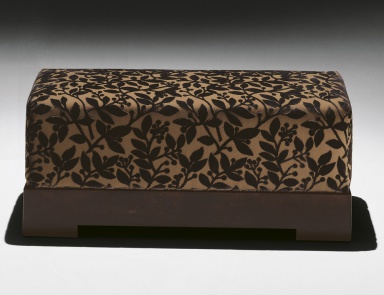 Pouf with frame in natural wood, Tura