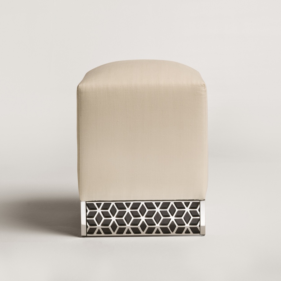 Ottoman with metal base, Tura 