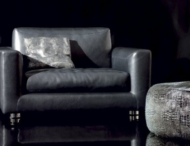 Chair with legs in polished stainless steel, One - Rivolta