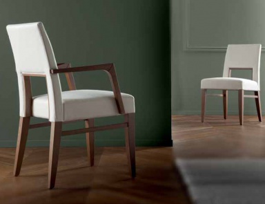 Chair with frame in natural wood BLUES, Costantini Pietro 