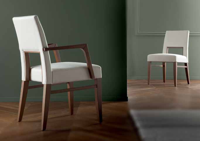 Chair with frame in natural wood BLUES, Costantini Pietro 