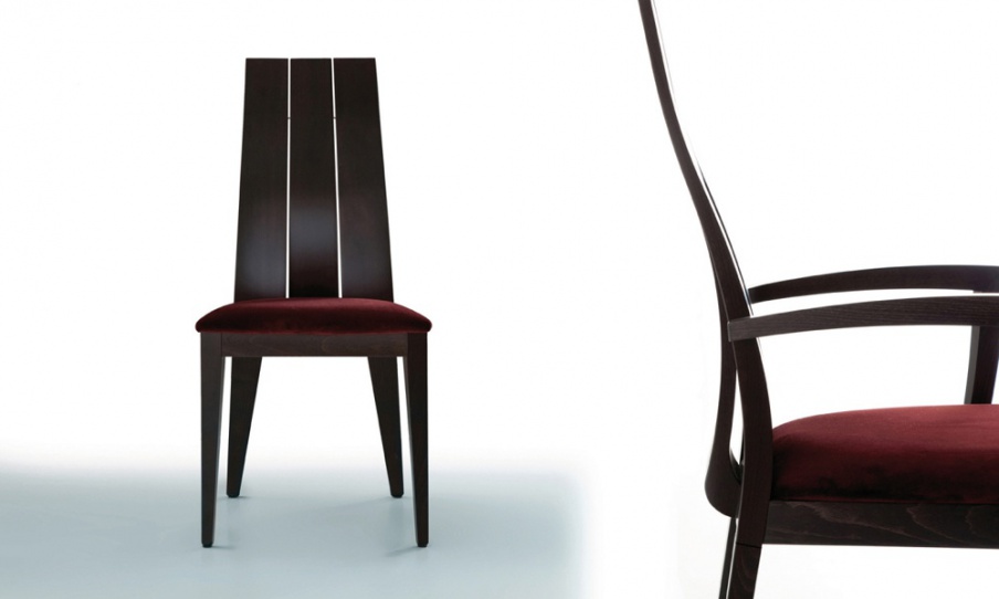 Chair with frame in natural wood APOLLO, Costantini Pietro 