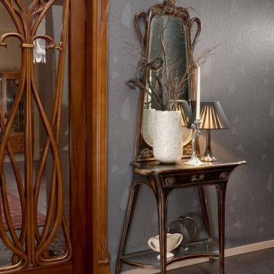 Console and mirror by Liberty