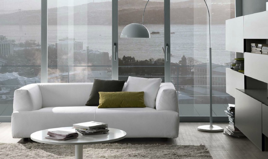 Two-seater sofa on wooden frame Norma, MisuraEmme