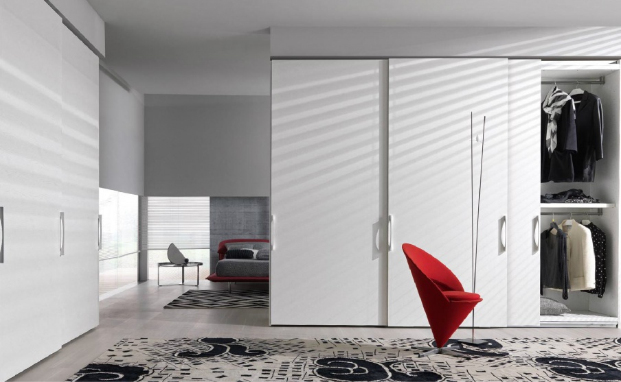 Wardrobe with sliding door system Light Rovix, MisuraEmme