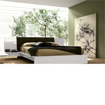 Bed with suspended bedside tables, Kimi - Presotto