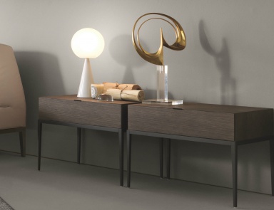 Nightstand bedside metal legs Kessler, MisuraEmme