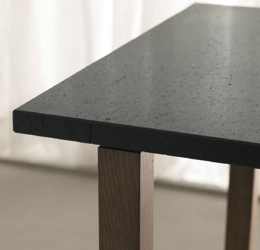 Square table frame made of solid oak Hill, MisuraEmme