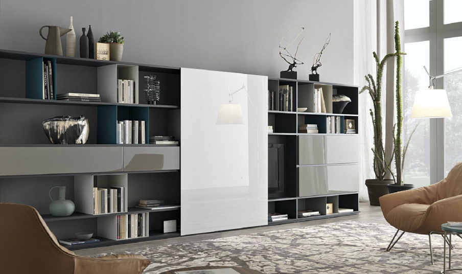 Patent modular system in shades of grey Urban, MisuraEmme