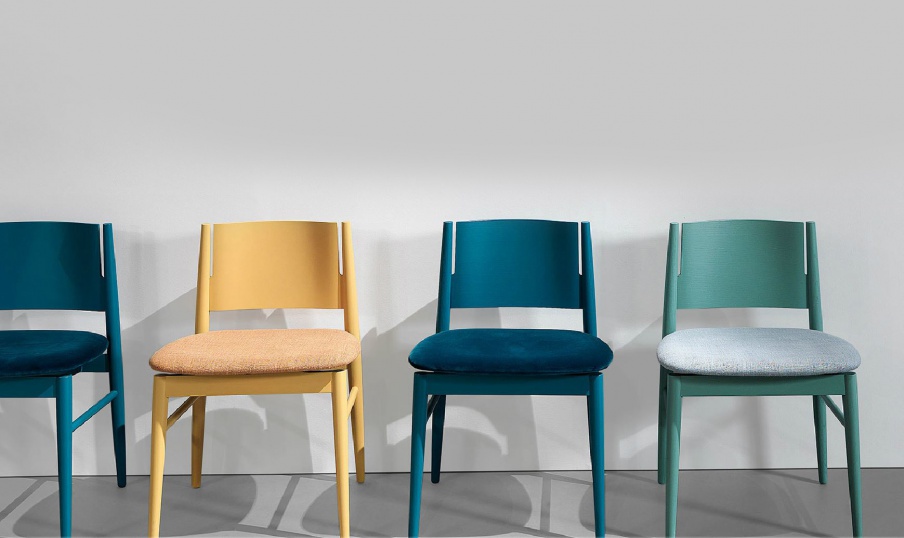 The chair with the frame made of solid ash Sarina, MisuraEmme