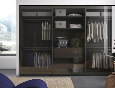Wardrobe with glass doors Vitrum, Pianca 