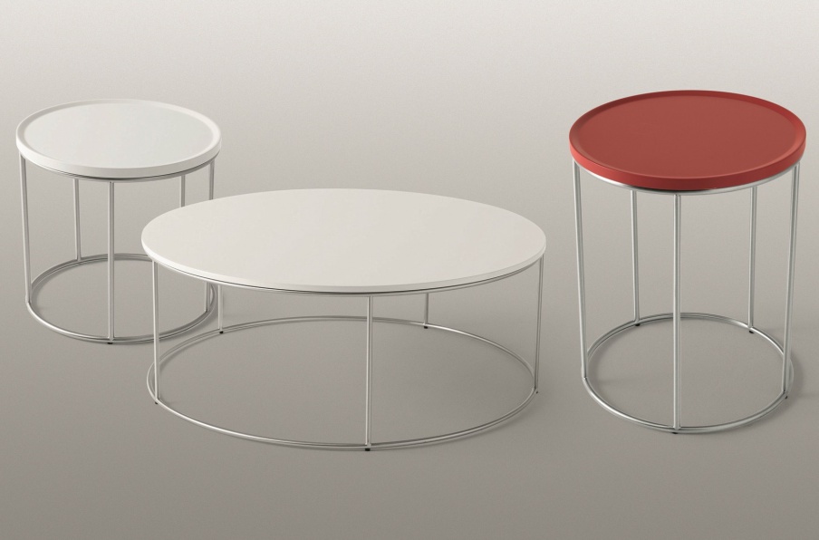 Table with a round top resembling a tray of Sushi, MisuraEmme