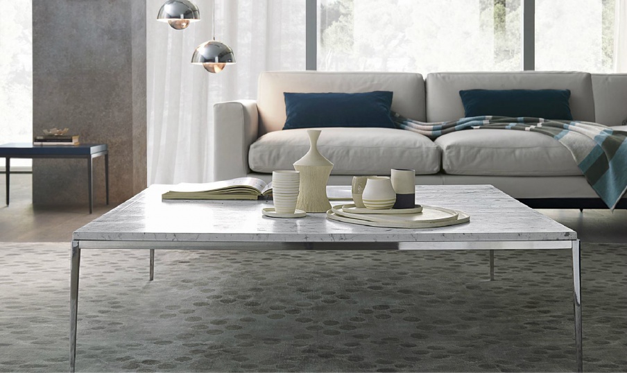 Coffee table with marble top Kessler, MisuraEmme