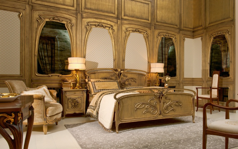 Bed with high headboard by Liberty, Medea