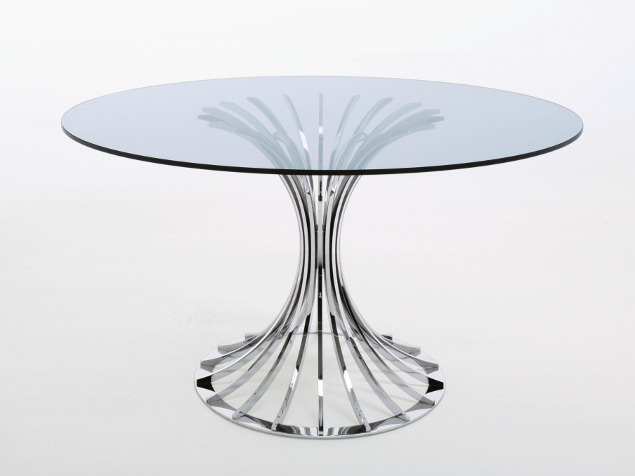 Dining table glass and steel Bellafonte, MisuraEmme
