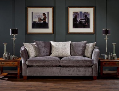 A sofa with cloth covering New Naples, David Gundry