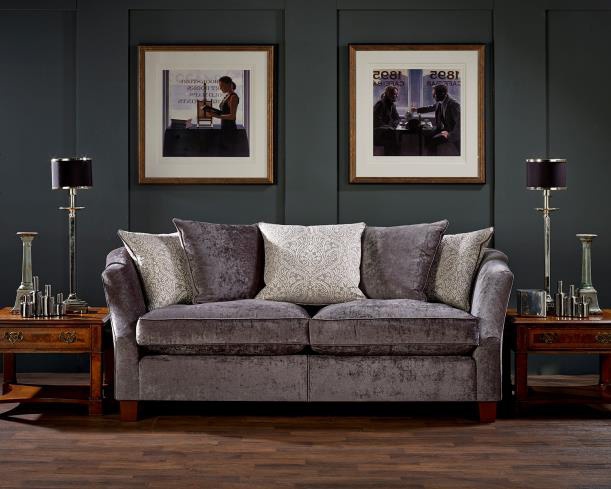 A sofa with cloth covering New Naples, David Gundry