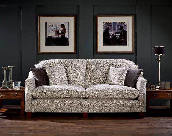 A sofa with cloth covering New Carmel, David Gundry