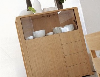 Sideboard in solid oak in different finishes, Bryant madia - Porada