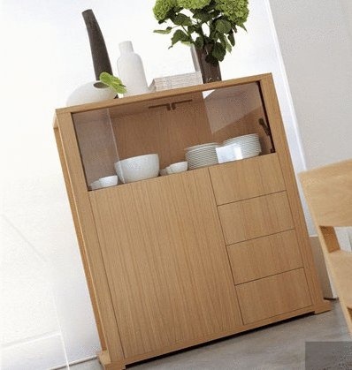 Sideboard in solid oak in different finishes, Bryant madia - Porada