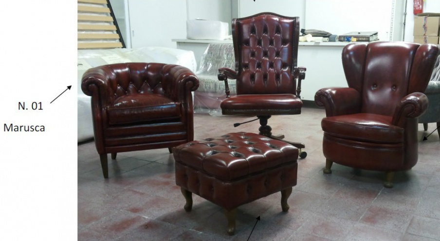 Armchair with a curved backrest Marusca, Poltromot