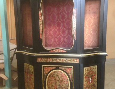 Showcase Boulle natural wood, Marconi Arte