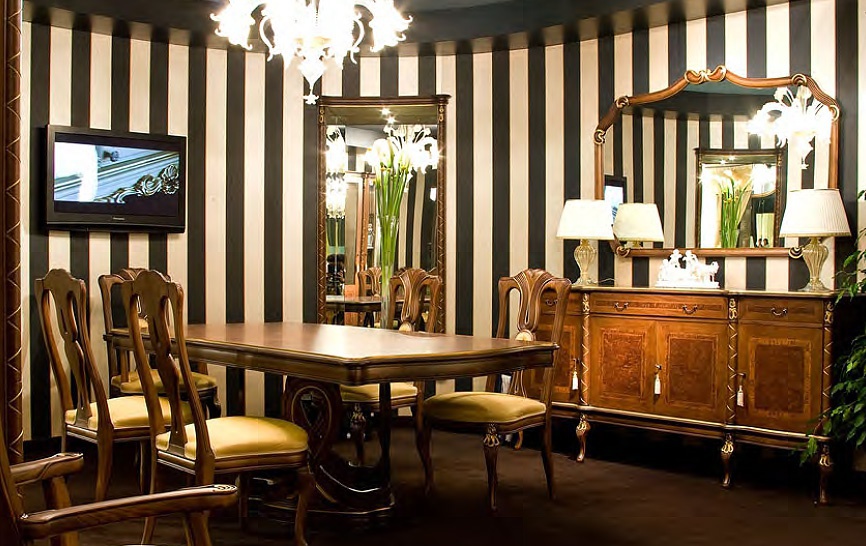 Set for dining room with rectangular table, Fratelli Radice