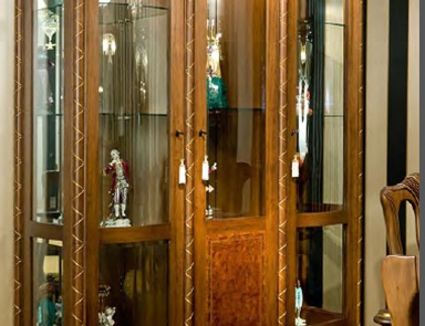 Showcase with inserts of wood rose, Fratelli Radice