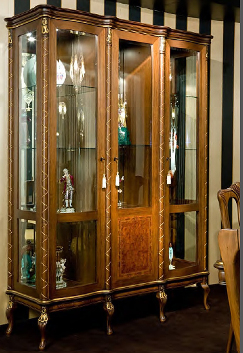 Showcase with inserts of wood rose, Fratelli Radice