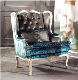 Chair with scalloped legs, Bianchini