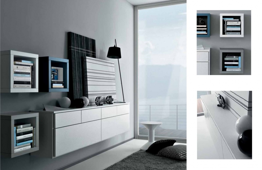 Modular system made from natural wood Fusion 05, MisuraEmme