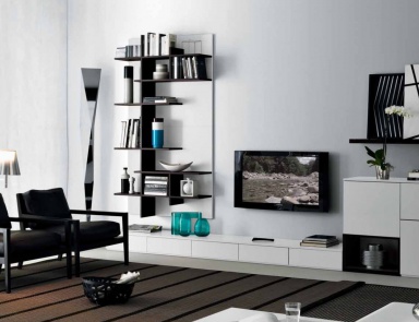 The modular system is finished with melamine Fusion 18, MisuraEmme