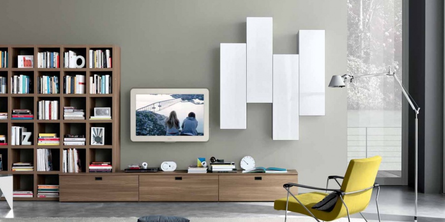 The modular system is finished with melamine Fusion 19, MisuraEmme