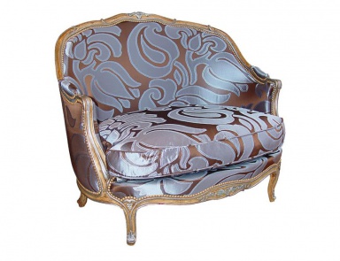 Chair with fabric upholstery L. XV Marquise Gondola, Moissonnier