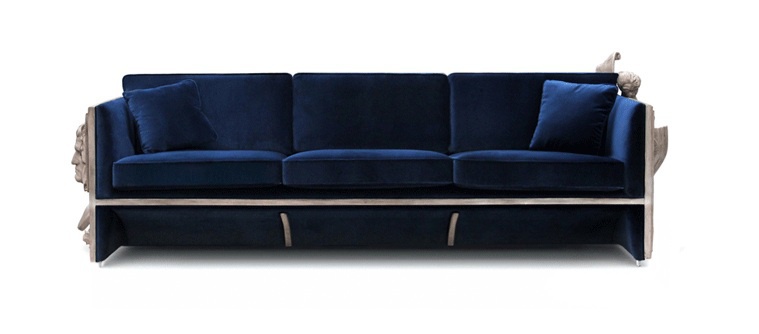 Versailles Sofa Gray Fabric