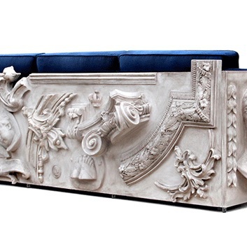 Versailles Sofa Gray Fabric