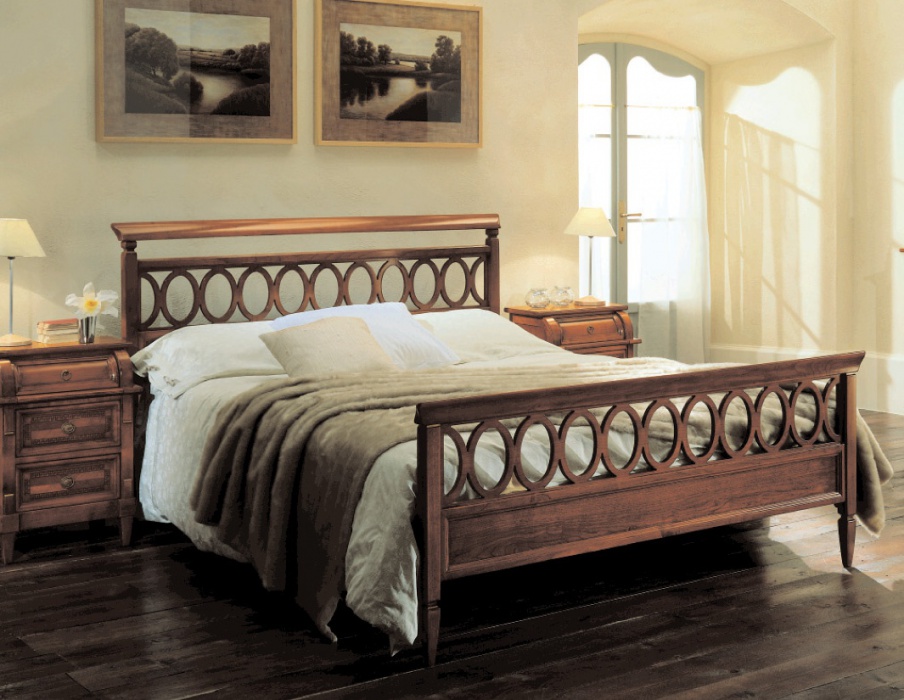 Anelli double bed with headboard and footboard, Avenanti